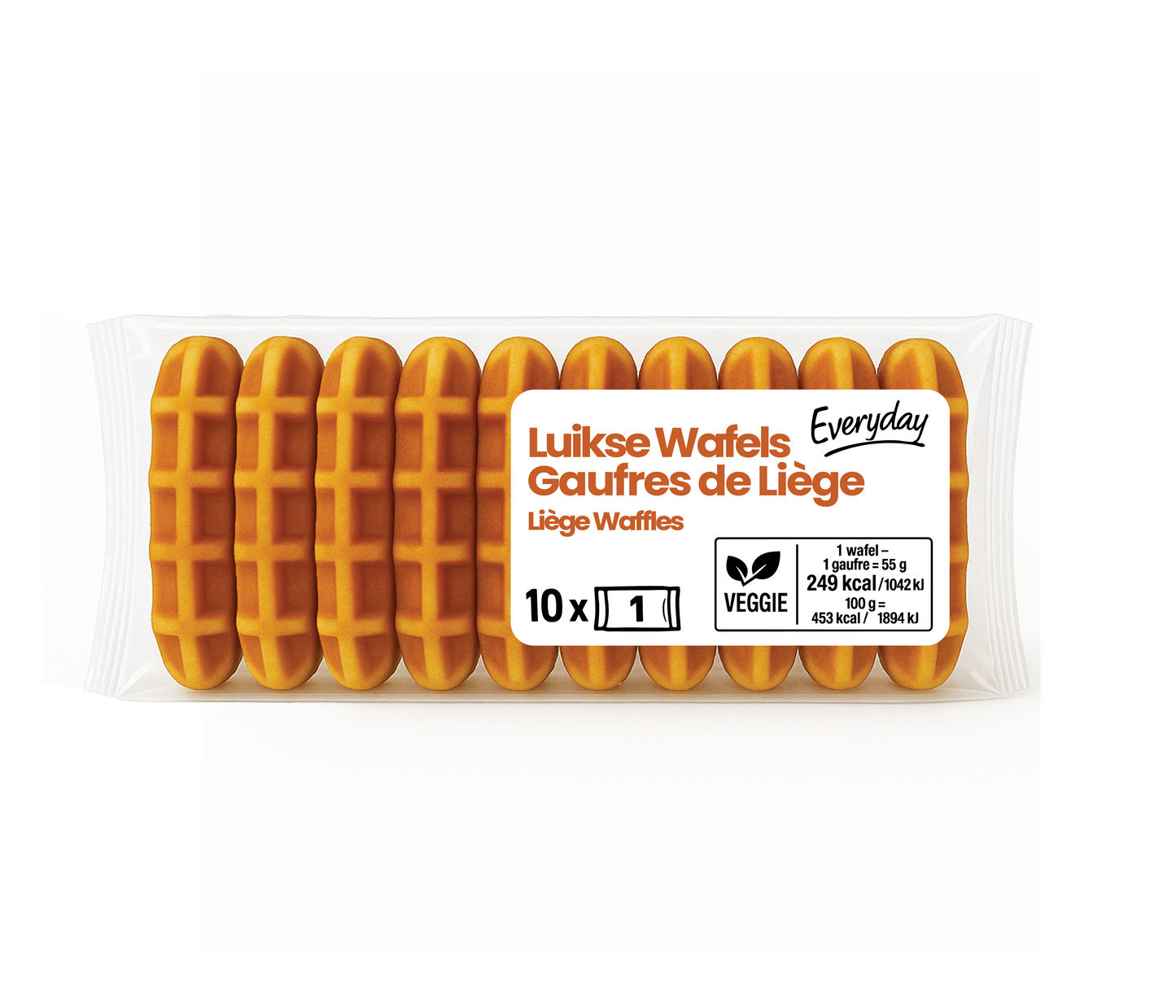 Every Day Classic Liège Waffles (10 × 55 g – 550 g)