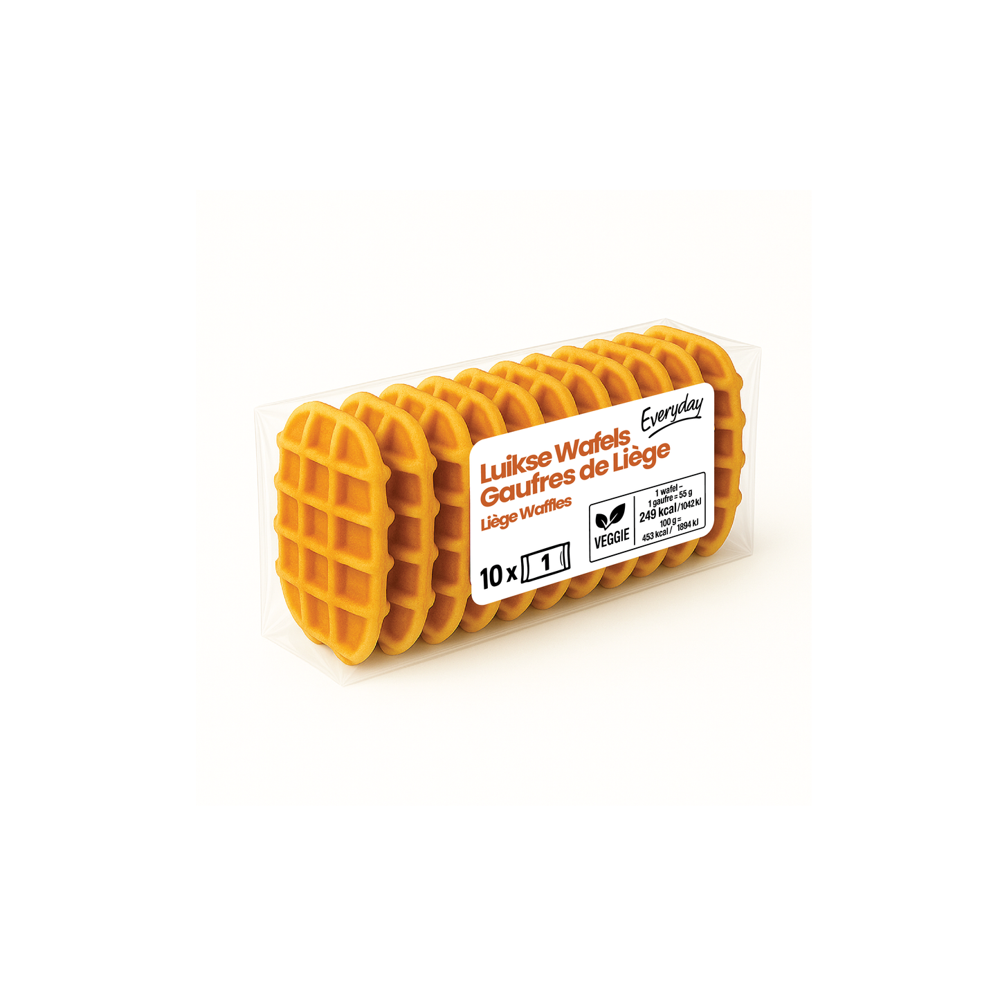 Every Day Classic Liège Waffles (10 × 55 g – 550 g)