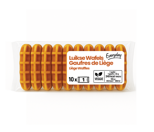 Every Day Classic Liège Waffles (10 × 55 g – 550 g)